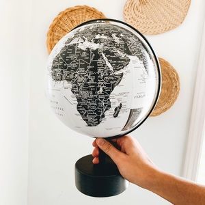 Black + White Modern Minimalist Globe Decoration